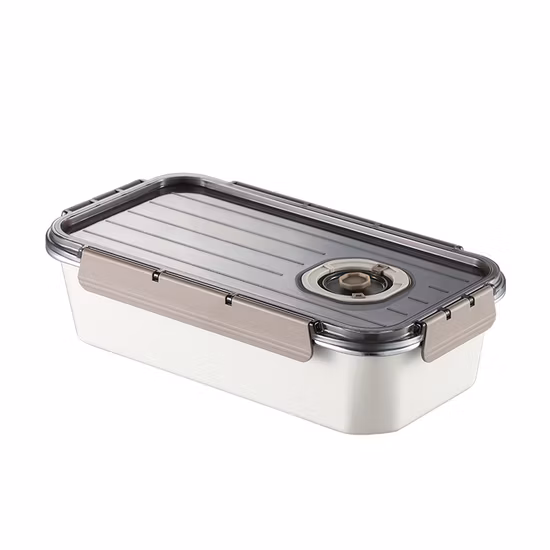 Cajón para verduras japonés sellado para el hogar de acero inoxidable con tapa